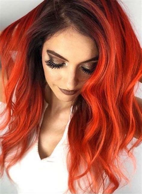 Getting your hair colored in two different colors is just as unconventional as the idea of hair coloring. Intensively Bold Orange & Rose Gold Hair Color Ideas for ...