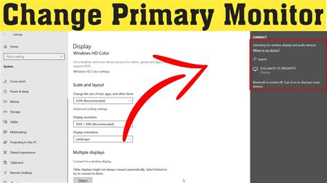How To Change Primary Monitor In Windows Youtube
