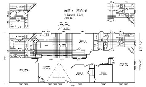 With monster house plans, you can customize your search process to your needs. 4 Bedroom Double Wide Mobile Home Floor Plans | Best Home ...