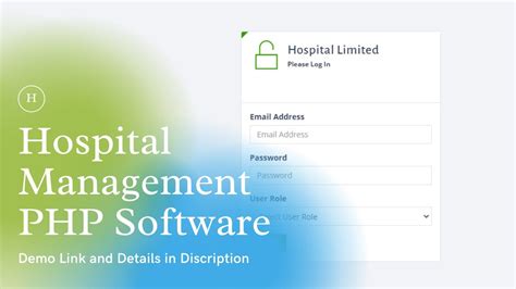 Hospital Management System Php Software Source Code Youtube