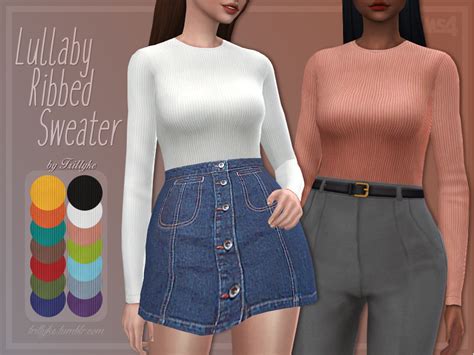 The Sims Resource Trillyke Lullaby Ribbed Sweater