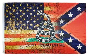 Badass is the best way to describe this piece! Rebel Don't Tread On Me 3x5 Flag