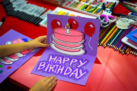 Skip the store and learn how to make a pop up card at home. How To Make A Pop-Up Birthday Card - Art For Kids Hub