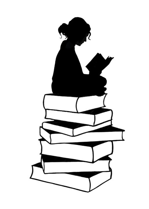 Silhouette Book Reading Clip Art Silhouette Png Download 652918