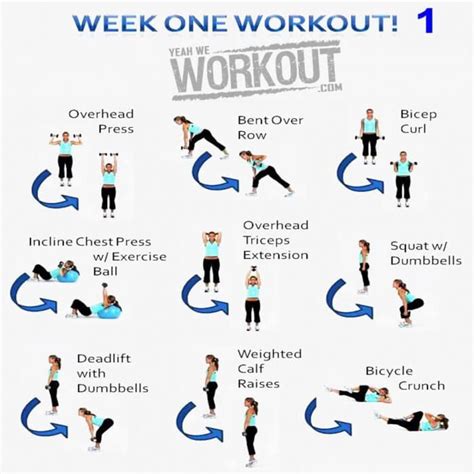 Week One Workout Plan 1 Healthy Fitness Full Body