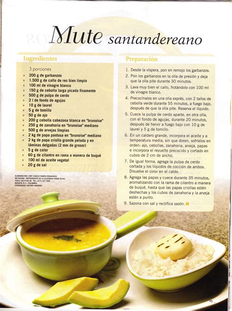 Evia ediciones ofrece recetas y menúes para todas las ocasiones. Receta Mute Santandereano de Mi Cocina Restaurante ...