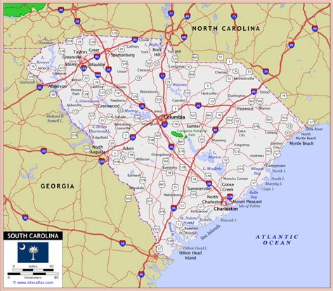 Map Of The Coast Of South Carolina World Map