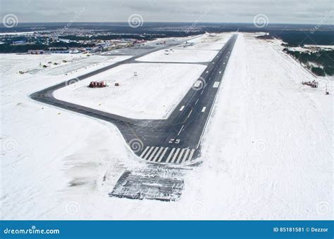 Airport Runway Takeoff Airplane Flight Travel Sky Clouds Snow Winter