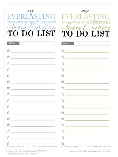 Free printable - To do lists | Printable to do lists, To do lists printable, Free printable to ...