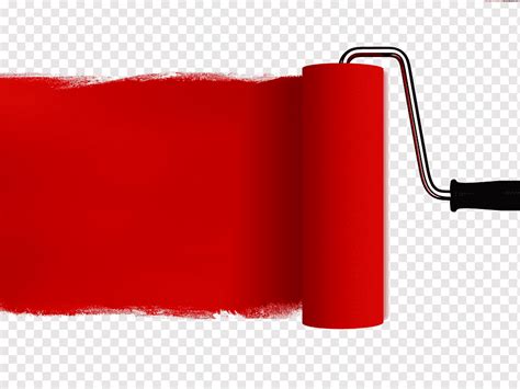 Red Paint Rolled In Paint Roller Illustration Paint Rollers Red
