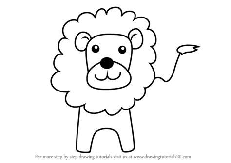 Start with a triangle like shape. Learn How to Draw a Lion for Kids (Animals for Kids) Step ...
