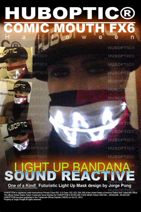 New El Panel Sound Activated Led Light Up Mask Bandana Etsy