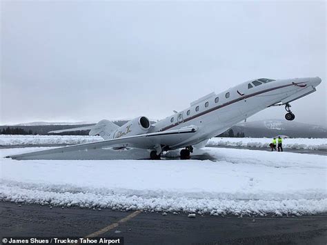 Heavy Sierra Cement Snow Causes A Private Citation X Jet To Pop A