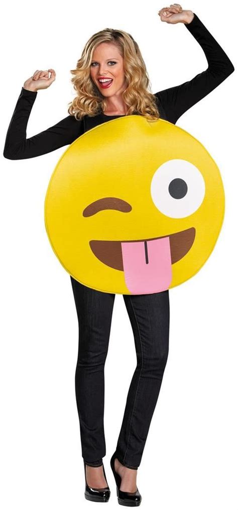 unisex emoticon tongue costume emoji halloween costume emoji costume funny