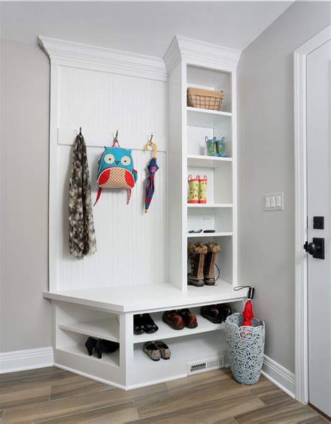 Small storage bench with cabinets: Practical Mudroom Designs That Will Fascinate You