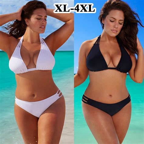 4xl Plus Size Women Bikini Set Tight Fitting Swimwear Large Sized