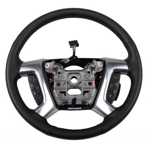 Acdelco® 84096919 4 Spoke Ebony Leather Wrapped Steering Wheel