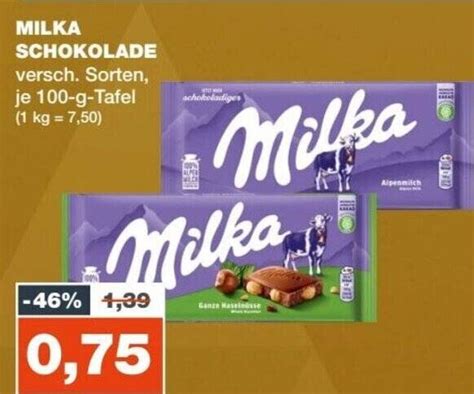 Milka Schokolade Versch Sorten Je 100 G Tafel Angebot Bei Mein Real