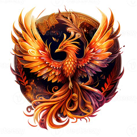 místico mítico personagem Fénix Fénix pássaro em uma transparente fundo Fénix logotipo