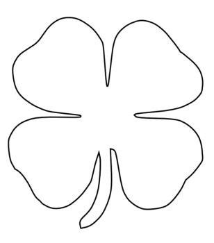 > 4 leaf clover coloring page. Big Four Leaf Clover Coloring Pages | Plantas, Moldes, Malu