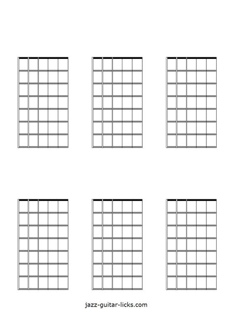Guitar Chord Chart Blank Printable