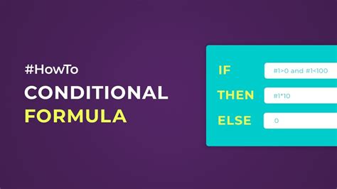 Conditional Formula Tutorial Youtube