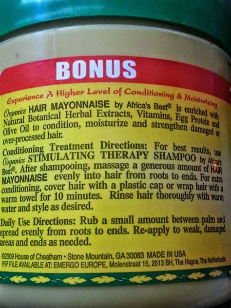Since apple cider vinegar is closer to the natural ph healthy hair, it is more popular among naturally curly women and used for clarifying and restoring ph balance to the hair. Being Free: **REVIEW** Africa's Best Hair Mayonnaise