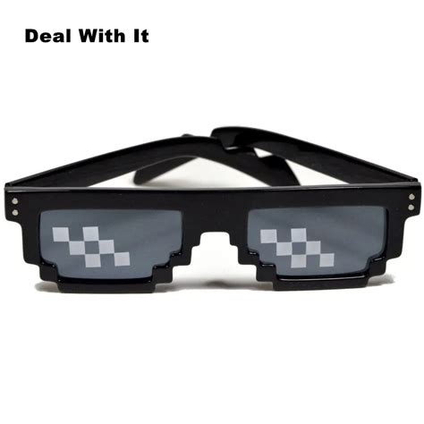 Deal With It Sunglasses Thug Life Mlg 8 Bit Novelty Gag T Meme Glasses In Sunglasses From