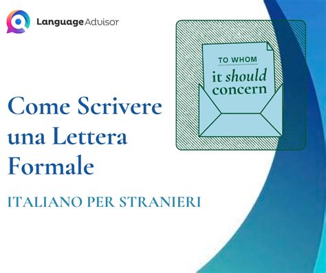 Come Scrivere Una Lettera Formale In Italiano Pdf Stampabile