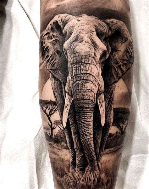 Elephant Tattoo By Sergio Fernandez Tatoo Elephant Realistic Elephant