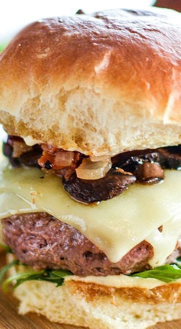 Cook beef, onion, pepper and garlic until. Truffle Burgers with Balsamic-Glazed Mushrooms and Onion ...
