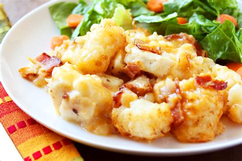 Cheesy Chicken Bacon Tater Tot Casserole Delicious As It Looks