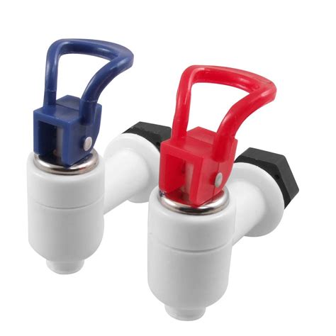 Plastic Water Dispenser Machine Faucet Tap 2 Pcs Red Blue White-in