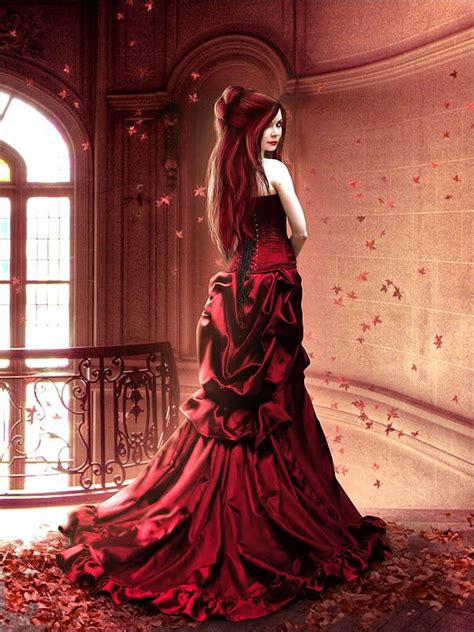 I Love This Dress Fantasy Women Art Girl Dark Beauty