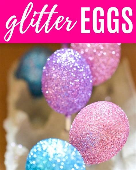 Diy Glitter Eggs How To Make Glitter Easter Eggs Diy Thrifty Crafts