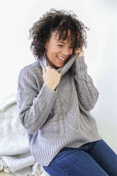 When detergent is not rinsed completely it makes the fibers stiff. Turtleneck Cable Knit Sweater - Online Clothing Boutique ...