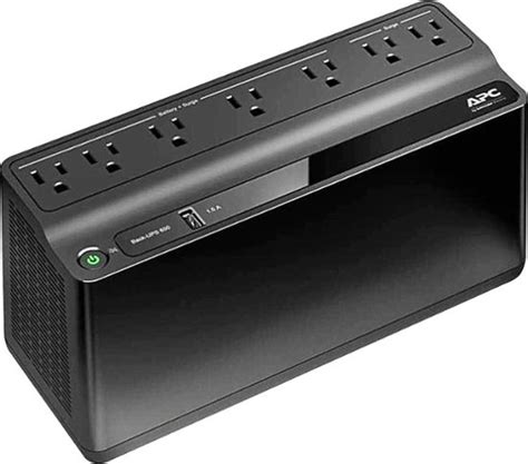 6 battery backup & surge and 4 surge only + 2 usb ports. APC Back-UPS 650VA Battery Back-Up System Black BN650M1 ...