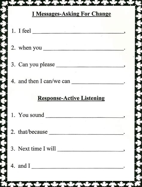 Relationship Improvement Printable Couples Therapy Worksheets