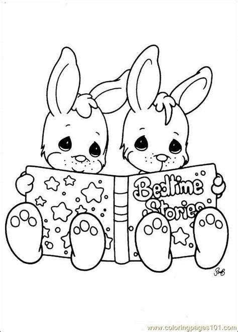 Bunnies | Precious moments coloring pages, Love coloring pages