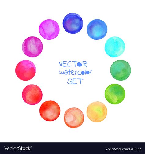 Watercolor Circles Frame Royalty Free Vector Image