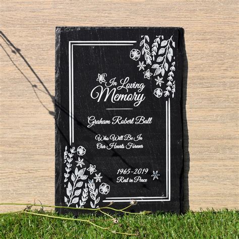 Beautiful Large Slate Memorial Plaque For Loved Ones Style 2 My