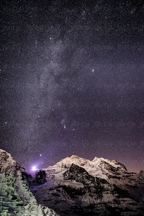 Jungfrau At Night By Stocksy Contributor Peter Wey Stocksy