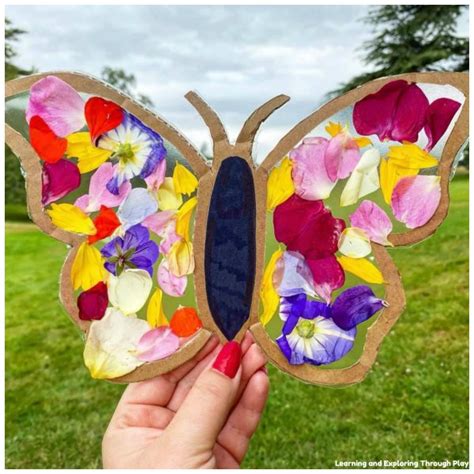 Learning And Exploring Through Play Petal Butterfly Sun Catcher Craft