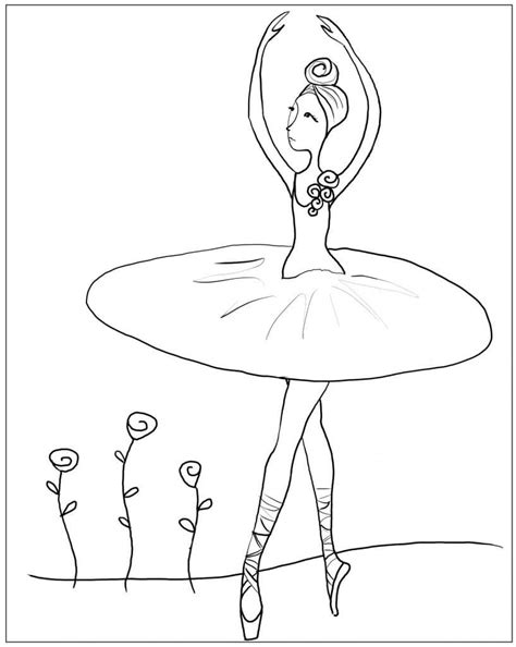Lovely Ballerina Coloring Page Free Printable Coloring Pages For Kids
