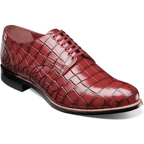 Stacy Adams Stacy Adams Madison Oxford Shoes Crocodile Print Leather