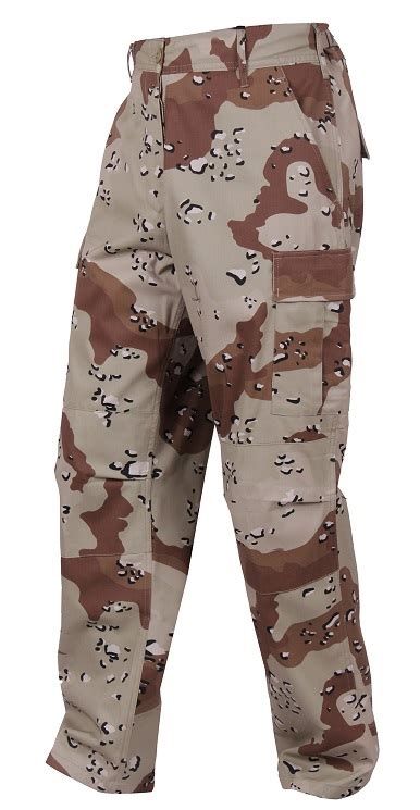 6 Color Desert Camo Tactical Bdu Pants