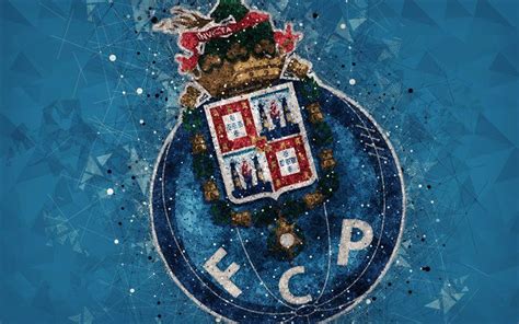Fc Porto 4k Geometric Art Logo Portuguese Football Club Emblem
