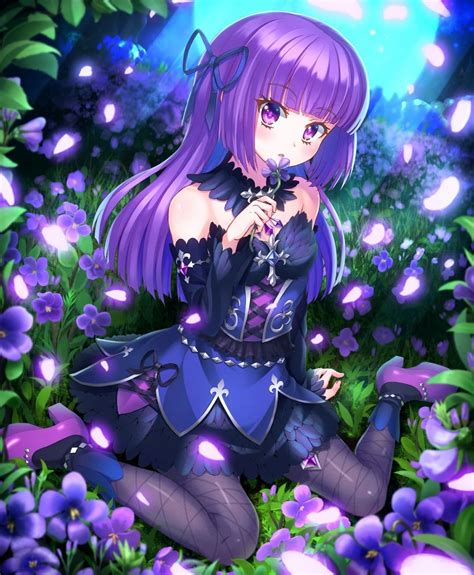 Anime Fille Cheveux Violets Images Anim Es Gratuites