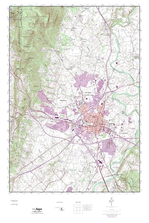 Mytopo Frederick Maryland Usgs Quad Topo Map