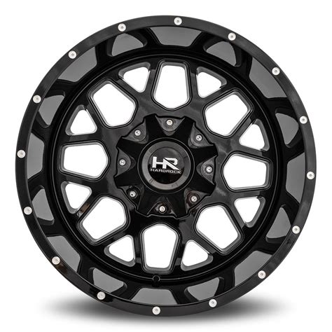 Hardrock Offroad H705 20x12 Gloss Black Dimples Hardrock Offroad Wheels